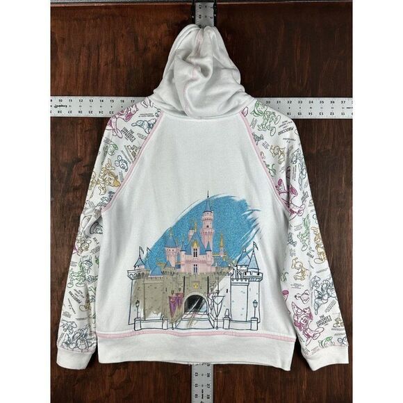 Disney Store Ink and Paint Hooded Hoodie Sweatshirt Jacket Multi Womens‎ Medium - Picture 7 of 9